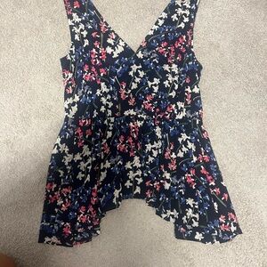 Lewit Blue Asymmetrical Camisole Top